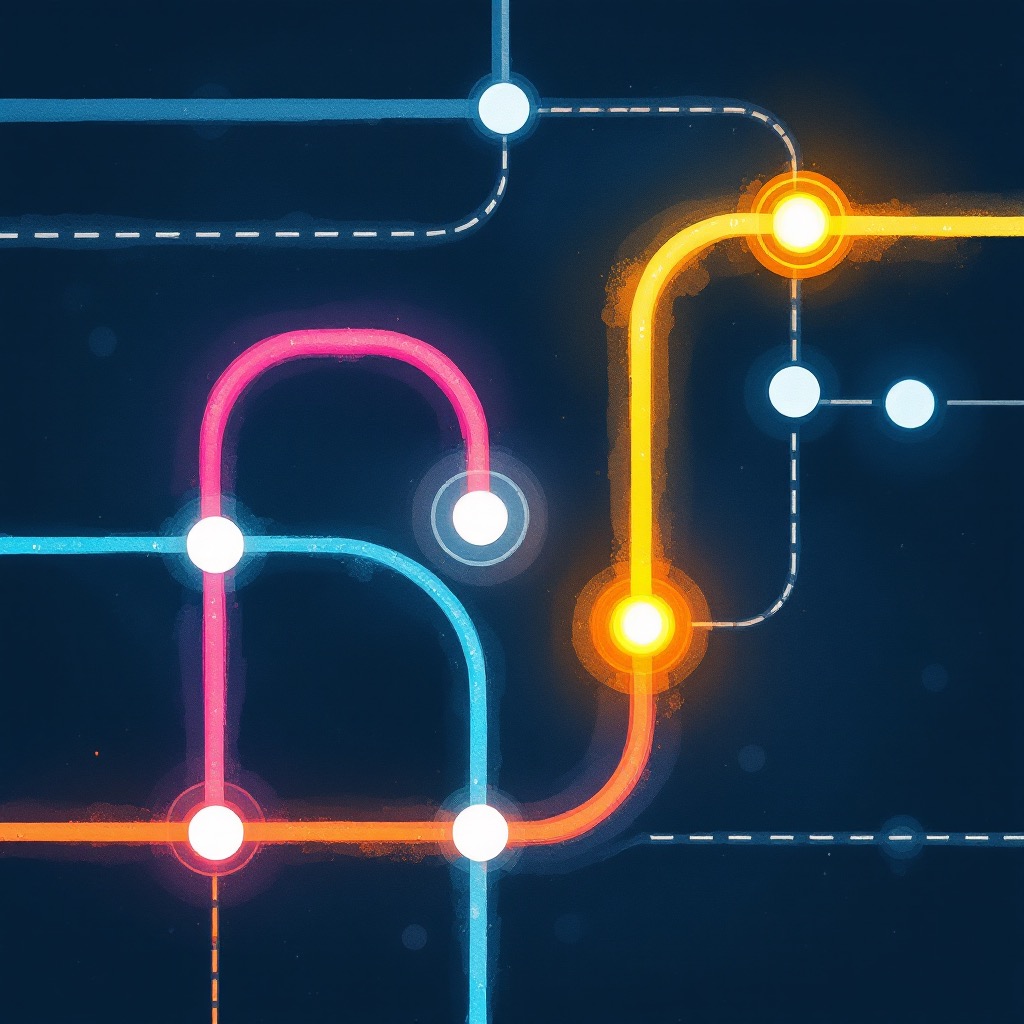 Door 2 Networks — subway map with connected backup routes