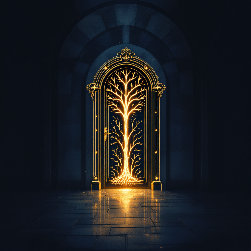 Door 1 discovery portal — branching paths gate